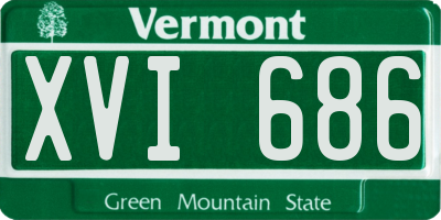 VT license plate XVI686