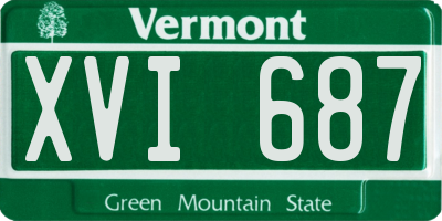 VT license plate XVI687