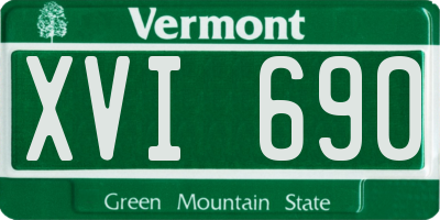 VT license plate XVI690