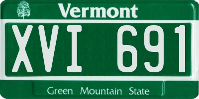 VT license plate XVI691