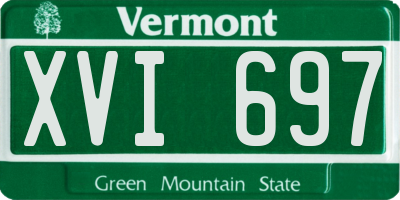 VT license plate XVI697
