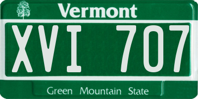 VT license plate XVI707