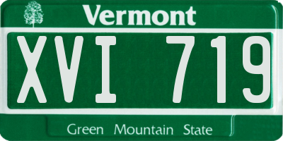 VT license plate XVI719