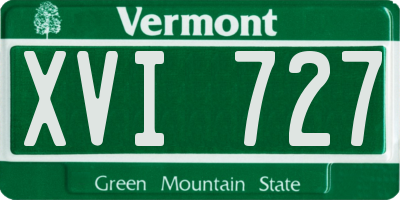 VT license plate XVI727