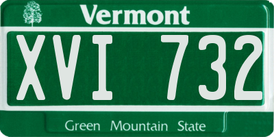 VT license plate XVI732