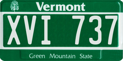 VT license plate XVI737