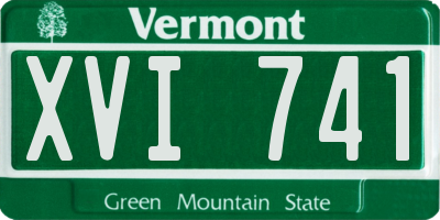 VT license plate XVI741