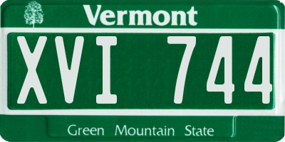 VT license plate XVI744