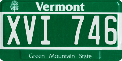 VT license plate XVI746