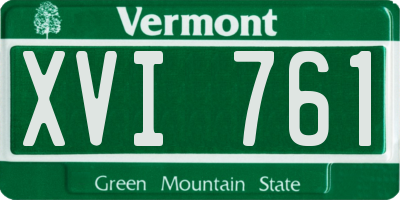 VT license plate XVI761