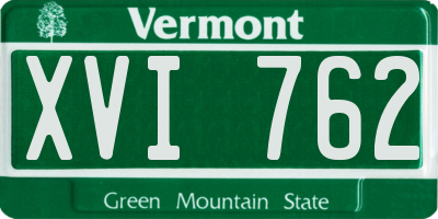 VT license plate XVI762