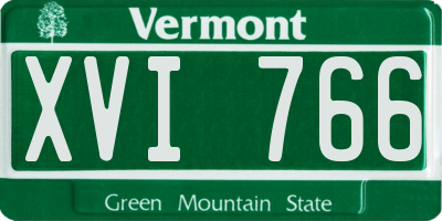 VT license plate XVI766