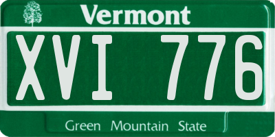 VT license plate XVI776