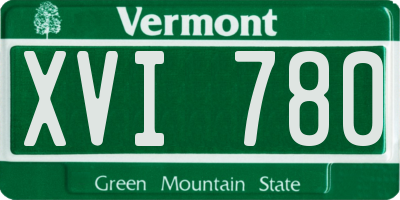 VT license plate XVI780