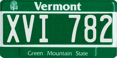 VT license plate XVI782