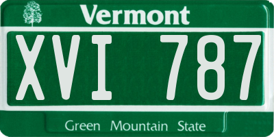 VT license plate XVI787