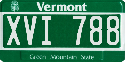 VT license plate XVI788