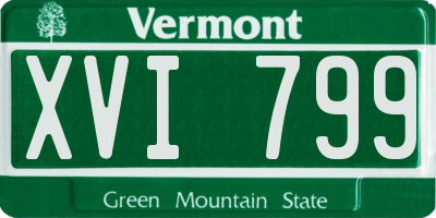 VT license plate XVI799