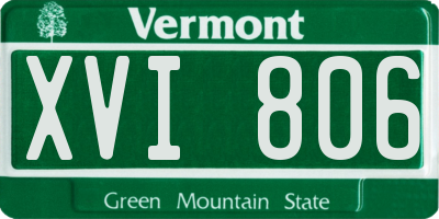 VT license plate XVI806