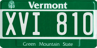 VT license plate XVI810