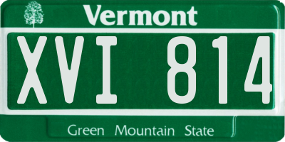 VT license plate XVI814