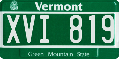 VT license plate XVI819