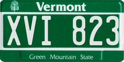 VT license plate XVI823