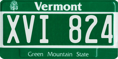 VT license plate XVI824