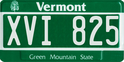 VT license plate XVI825