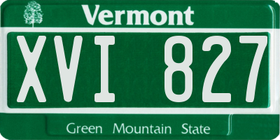 VT license plate XVI827