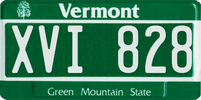 VT license plate XVI828