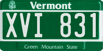 VT license plate XVI831
