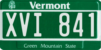 VT license plate XVI841