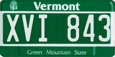 VT license plate XVI843