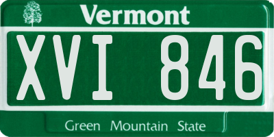 VT license plate XVI846