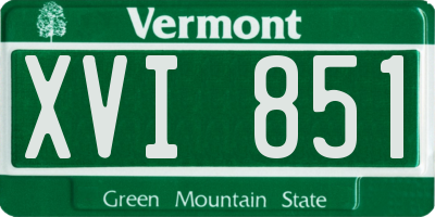 VT license plate XVI851