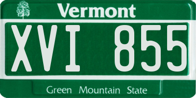 VT license plate XVI855