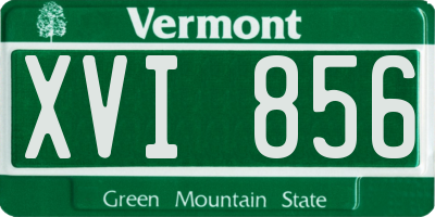 VT license plate XVI856
