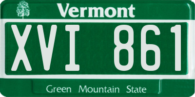 VT license plate XVI861