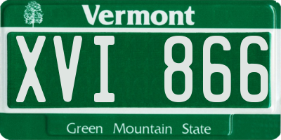 VT license plate XVI866