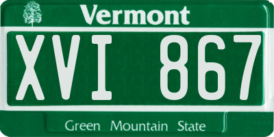 VT license plate XVI867