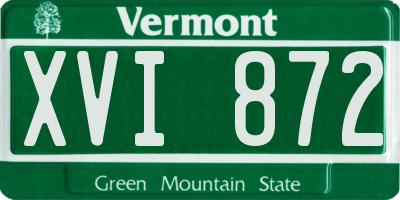 VT license plate XVI872