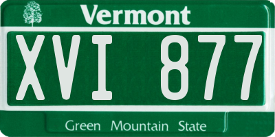 VT license plate XVI877