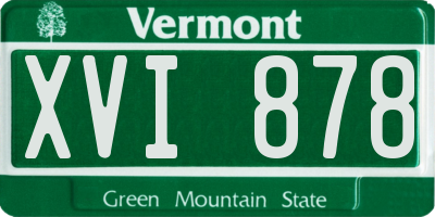 VT license plate XVI878