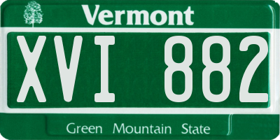 VT license plate XVI882