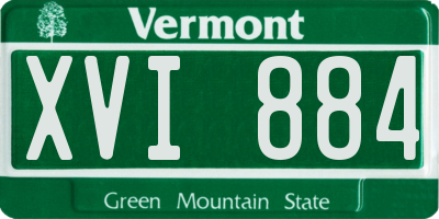 VT license plate XVI884