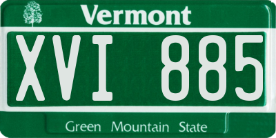 VT license plate XVI885