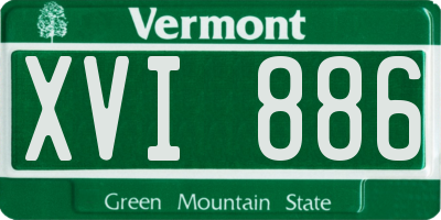 VT license plate XVI886