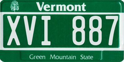 VT license plate XVI887