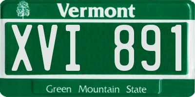 VT license plate XVI891